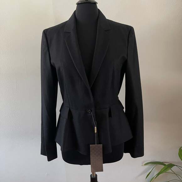 Gucci Jackets & Blazers - Gucci NWT Archival 2013 Black Wool Cashmere Peplum Blazer Jacket 46 IT US 10